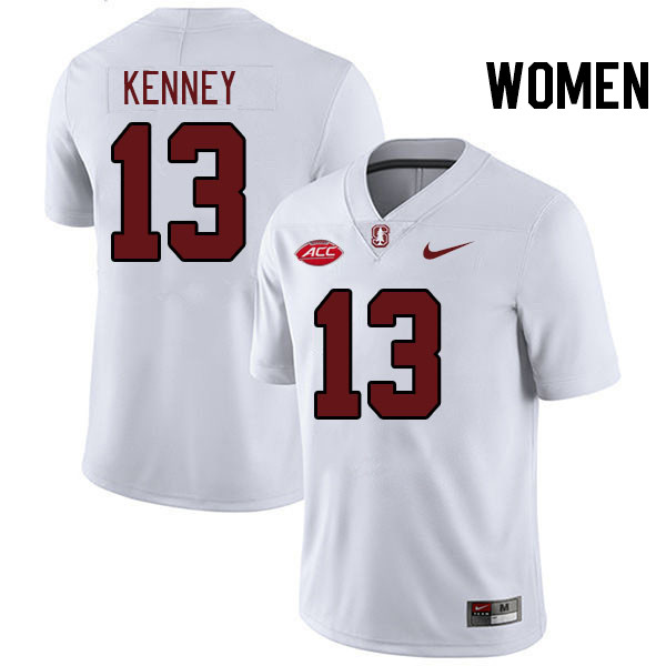 Women #13 Emmet Kenney Stanford Cardinal 2024 ACC Conference College Football Jerseys Stitched-White